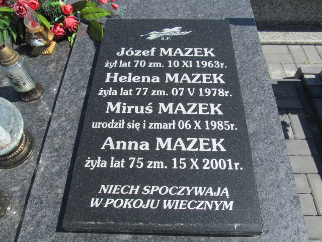 Grób Mirosław Mazek