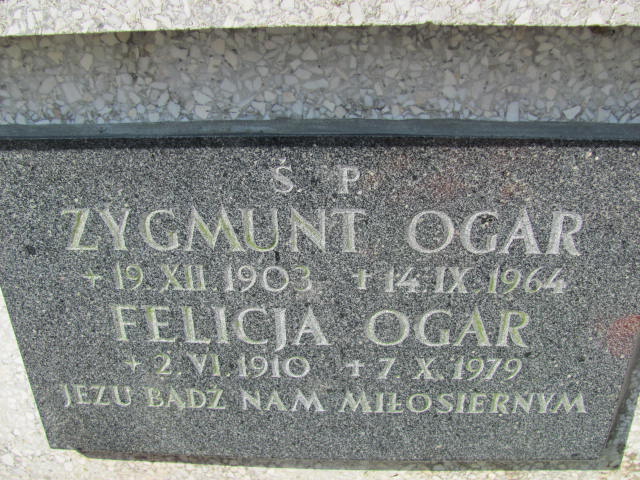 Grób Felicja Ogar