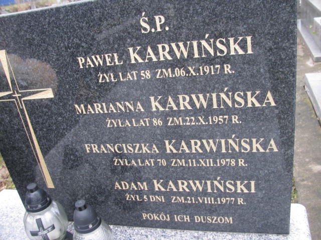 Grób Paweł Karwiński