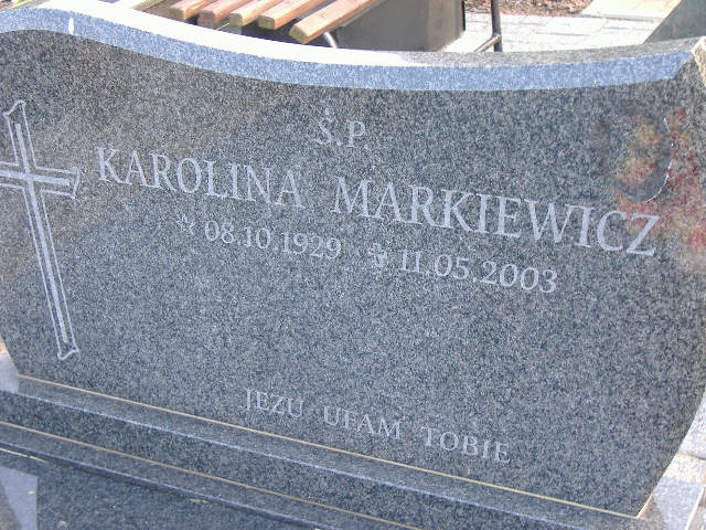Grób KAROLINA MARKIEWICZ
