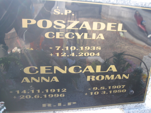 Grób Cecylia Poszadel