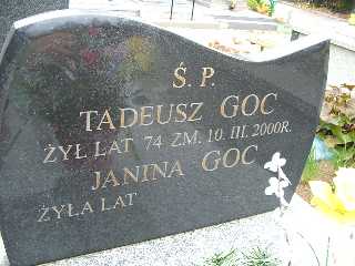 Grób Janina Goc