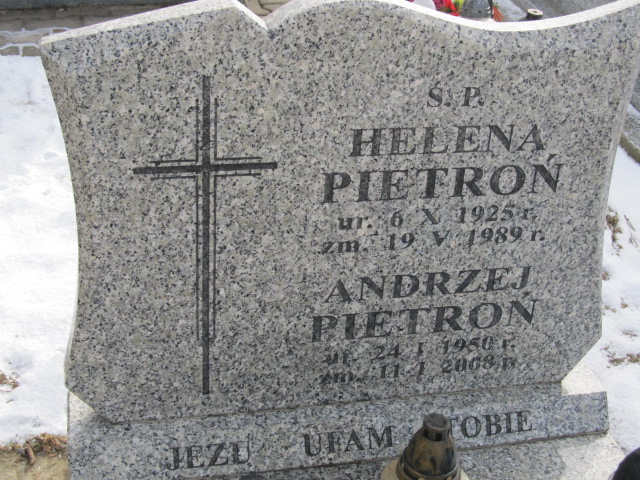 Grób Helena Pietroń