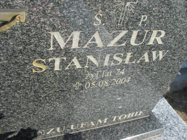 Grób Janina Mazur